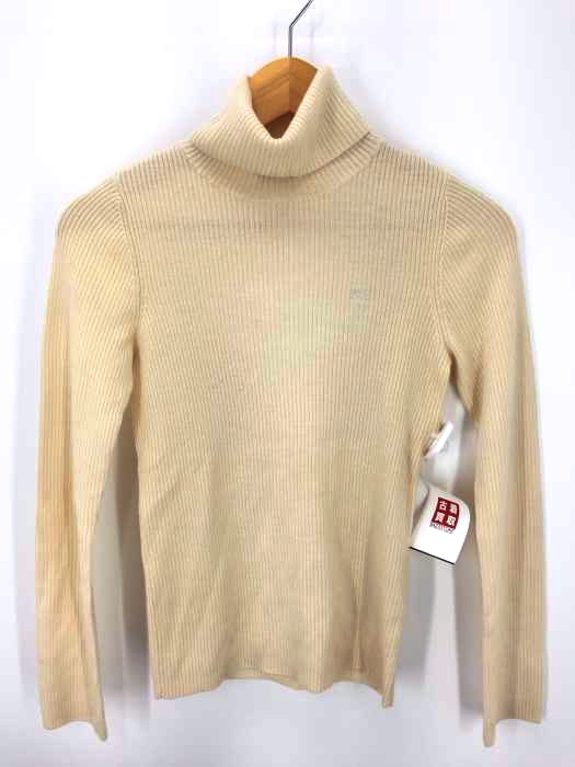 BURBERRY LONDON BLUE LABEL（バーバリーロンドンブルーレーベル） ロゴ刺繍タートルネックウールニット レディース トップス