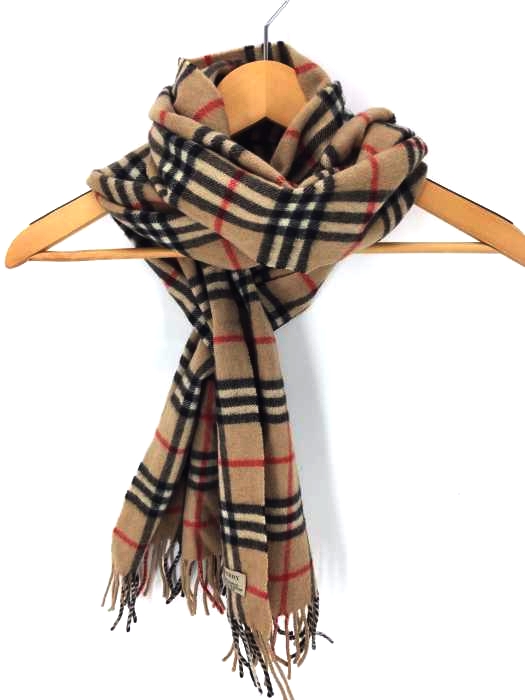 BURBERRY（バーバリー） ノバチェックカシミアウールマフラー メンズ