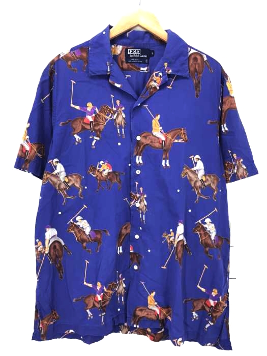 Polo by RALPH LAUREN(ポロバイラルフローレン) USA製 オープンカラー総柄シャツ メンズ トップス