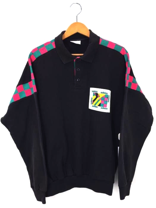 adidas Originals（アディダスオリジナルス） 万国旗タグ パッチ付きハーフボタンスウェット メンズ トップス