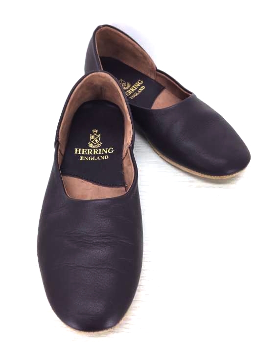 HERRING（ヘリング） BARON 英国製 Wine Calf スリッパ ルームシューズ 