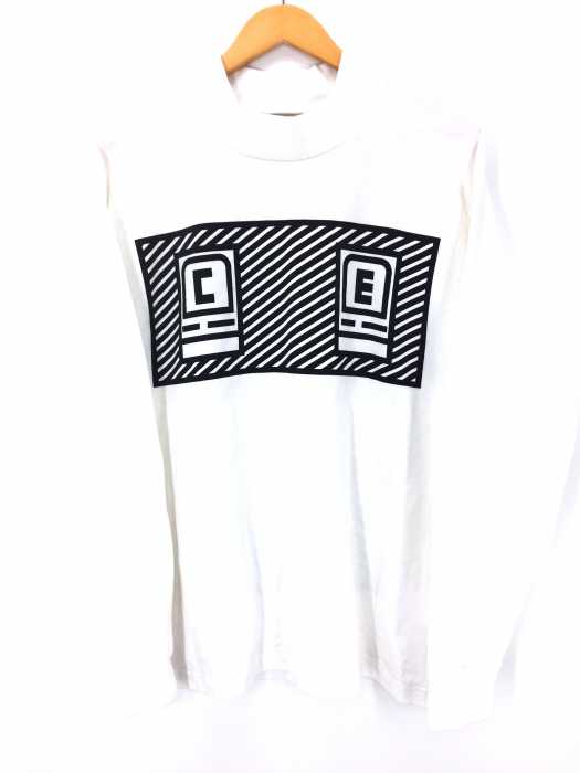C.E （シーイー） タグロゴプリントハイネックロングスリーブヘビーTシャツ メンズ トップス