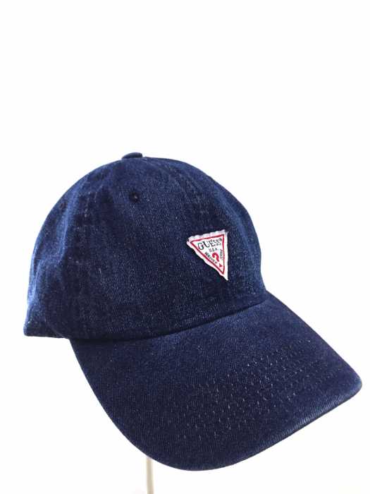 GUESS JEANS（ゲスジーンズ） TRIANGLE LOGO DENIM 6PANEL CAP  トライアングルロゴ デニム6パネルキャップ) メンズ 帽子