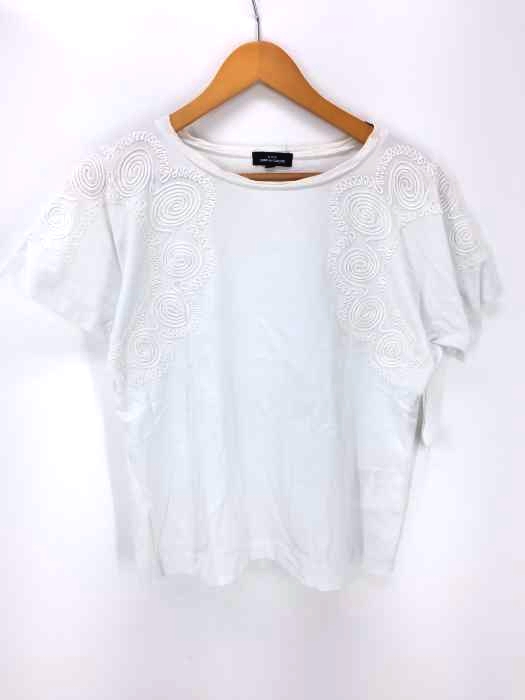 tricot COMME des GARCONS（トリココムデギャルソン） AD2016 フレンチスリーブ刺繍Tシャツ レディース トップス