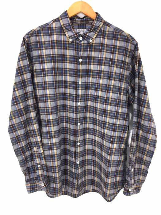 Steven Alan （スティーブンアラン） SLUB TARTAN CHECK SINGLE NEEDLE BD/シャツ メンズ トップス