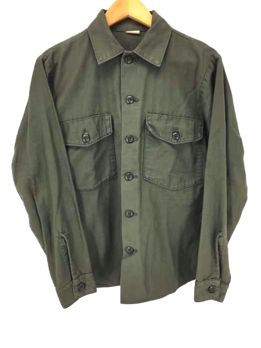 USED古着(ユーズドフルギ) U.S.ARMY コットンサテン ミリタリー ファティーグ シャツ 71年製 メンズ アウター