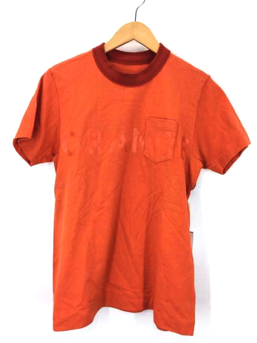 Sacai（サカイ） ORANGE カラープリントTシャツ ユニセックス メンズ トップス