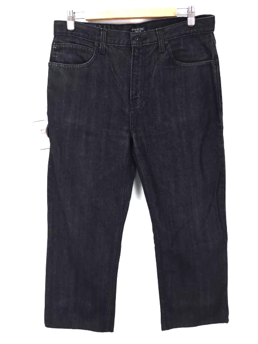 Stussy(ステューシー) バックポケットss link ブラックデニムストレートパンツ メンズ パンツ