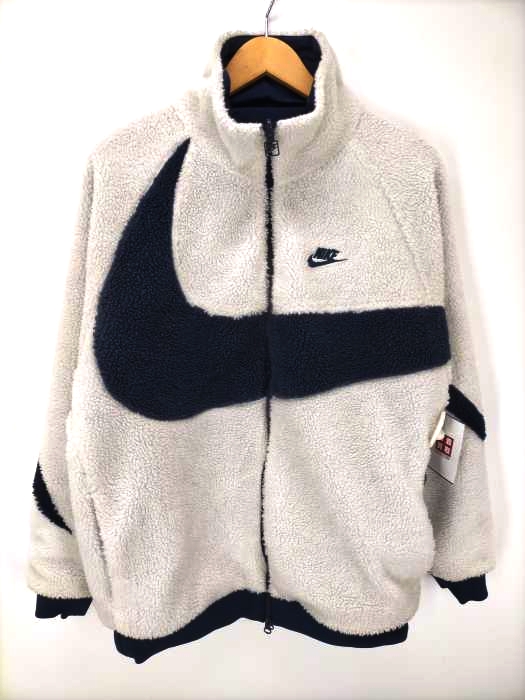 NIKE（ナイキ） SWSH FULL ZIP JKT リバーシブル ビッグスウッシュ ボア ナイロンジャケット メンズ アウター