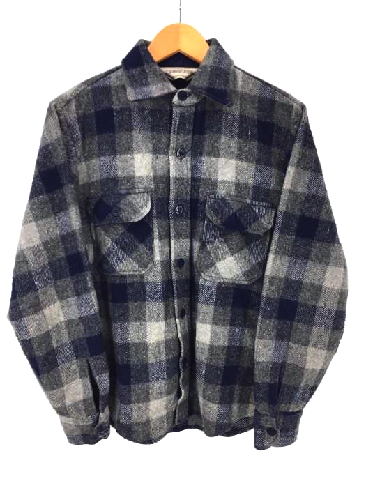 USED古着  （ユーズドフルギ） TIMBER RUN ウールネルシャツ アンカーボタン メンズ トップス