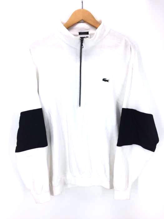 LACOSTE（ラコステ） 鹿の子 ナイロン切替 HALF ZIP PULLOVER LS メンズ トップス