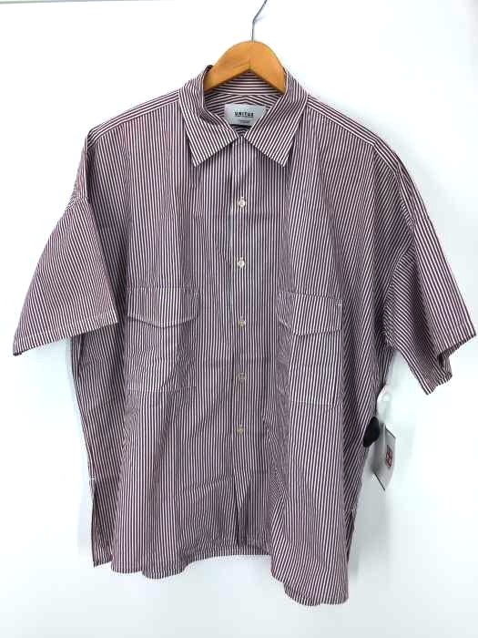 UNITUS（ユナイタス） ビックシルエットストライプコットン半袖アロハシャツ メンズ トップス