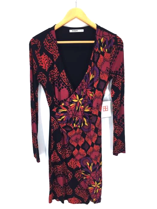 DESIGUAL(デシグアル) 転写プリント メッシュワンピース レディース ワンピース