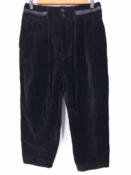 DIET BUTCHER SLIM SKIN（ダイエットブッチャースリムスキン） DRAW STRING CROPPED PANTSウエストテープベロアパンツ メンズ パンツ