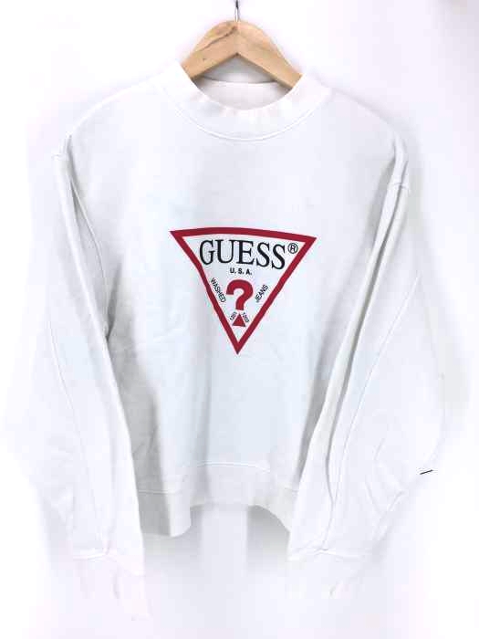 GUESS(ゲス) ロゴプリントモックネックスウェット レディース トップス