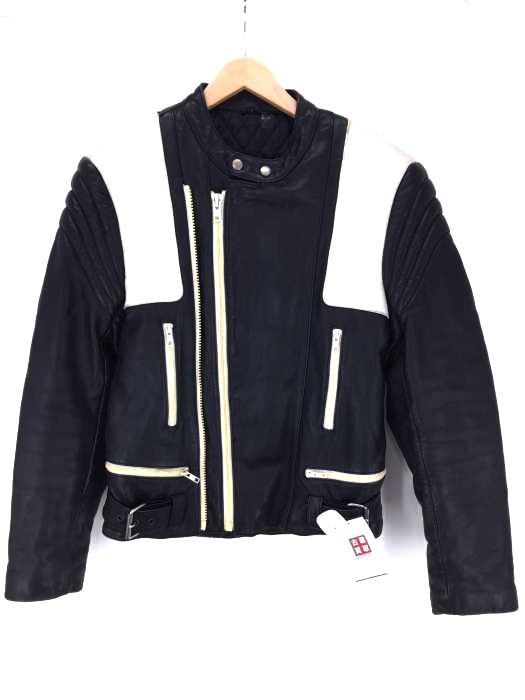 USED古着（ユーズドフルギ） real leather シングルライダースジャケット メンズ アウター