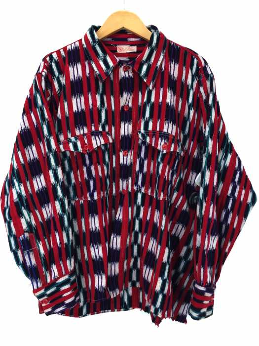 USED古着  （ユーズドフルギ） 60-80S ネイティブ柄ブランケットシャツ メンズ トップス