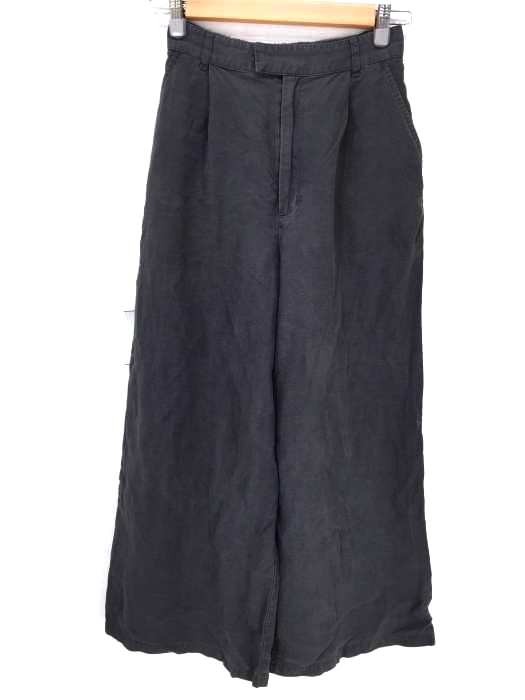 moussy（マウジー） EASY WIDE PANTS リネン混 フロントタック ワイドパンツ レディース パンツ