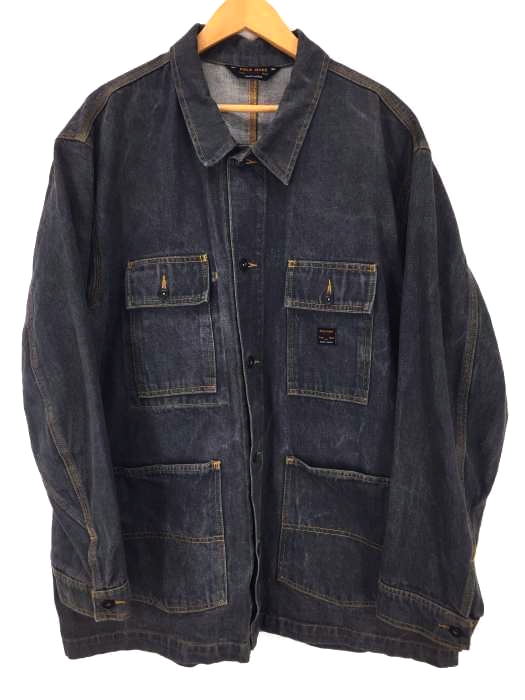 POLO JEANS COMPANY RALPH LAUREN(ポロジーンズカンパニーラルフローレン) ブラックデニムカバーオール メンズ アウター