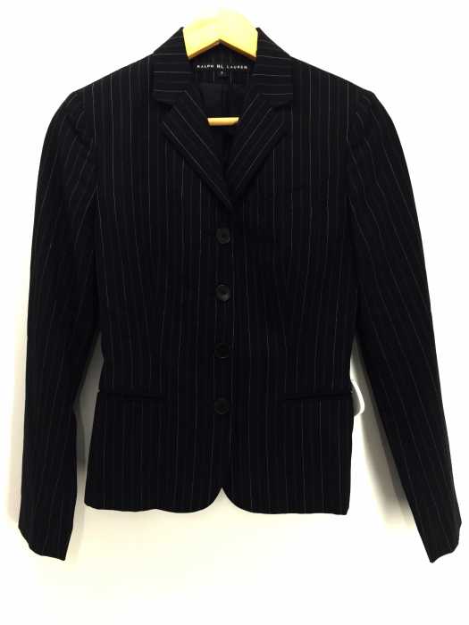 RALPH LAUREN (ラルフローレン) ストライプ4Bテーラードジャケット レディース アウター