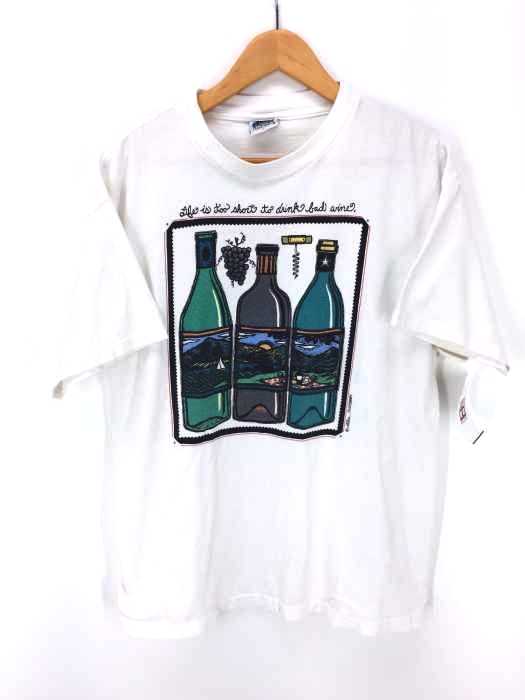 USED古着（ユーズドフルギ） USA製 TRADE WINDS ワイン クルーネック Tシャツ メンズ トップス