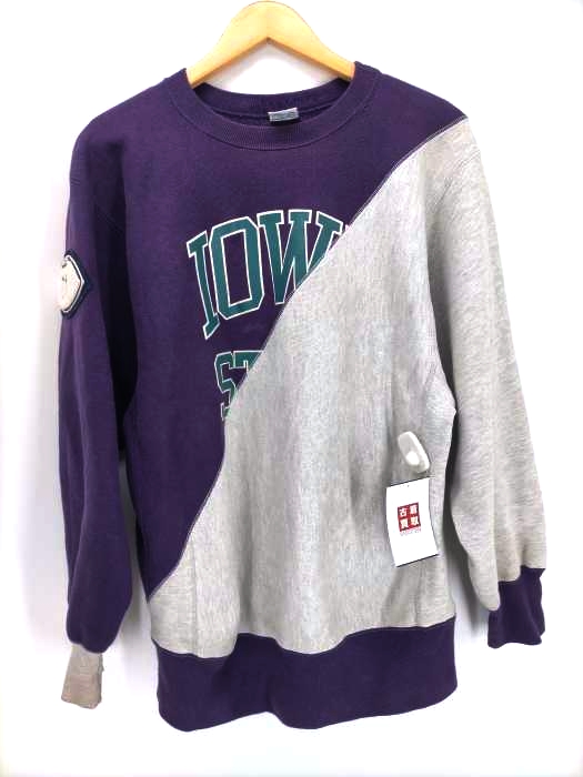 Champion（チャンピオン） 90s USA製 刺繍タグ REVERSE WEAVE ドッキング クルーネックスウェット メンズ トップス