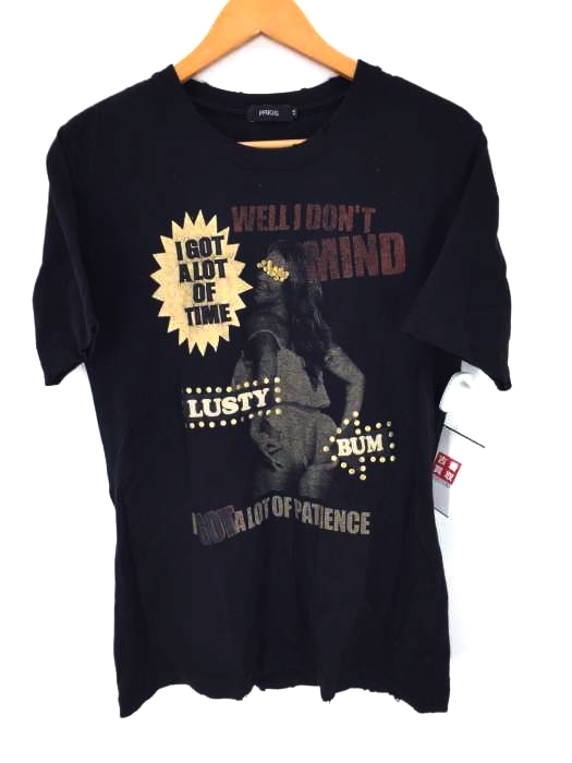 PRIGS() ダメージ加工プリントTシャツ メンズ トップス