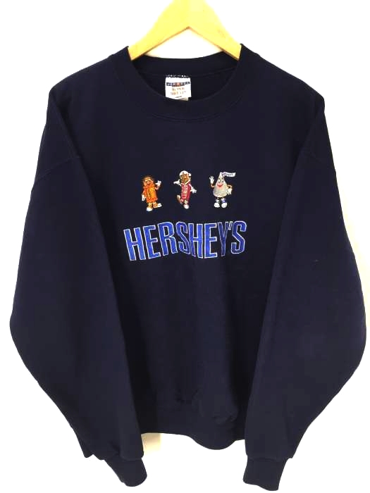 USED古着(ユーズドフルギ) jerzeesボディ hershey 刺繍 クルーネック メンズ トップス