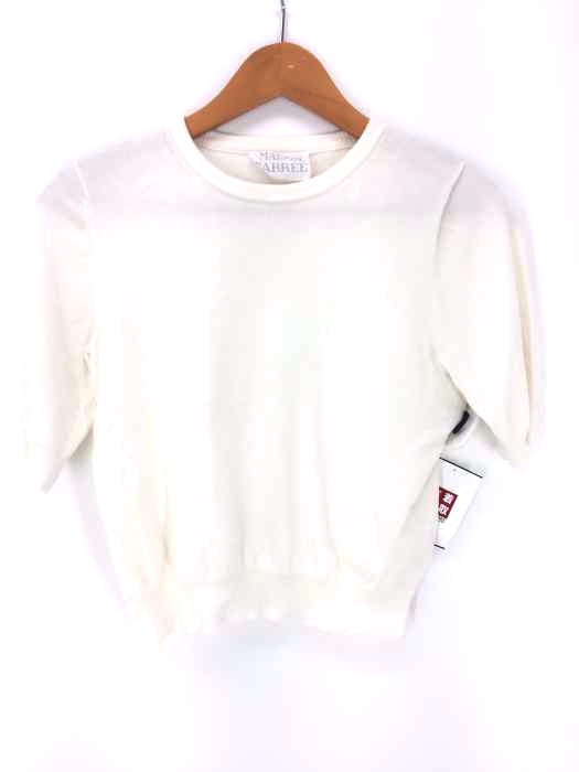 MAISON CARREE(メゾンカレ) Basic half sleeve knit シルク混ニット レディース トップス
