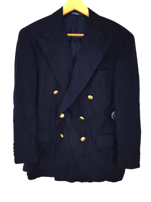 Polo by RALPH LAUREN(ポロバイラルフローレン) ダブルブレスト 金ボタン ウールジャケット メンズ アウター