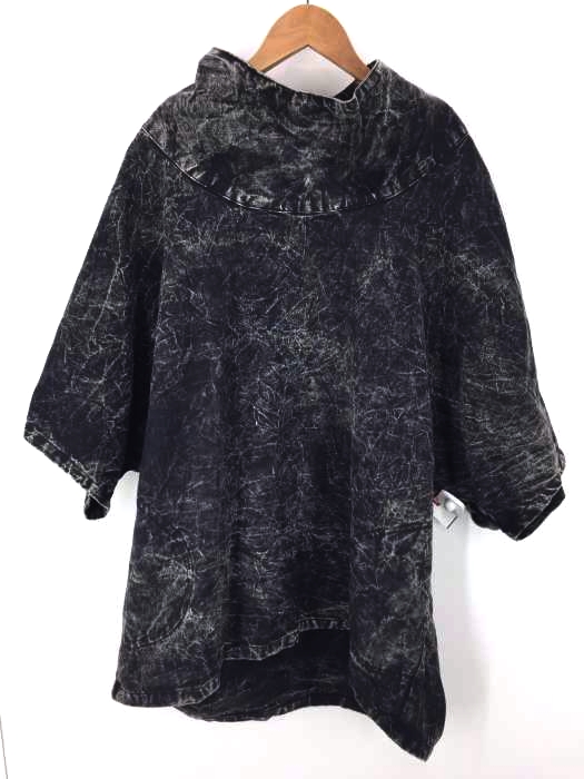 USED古着（ユーズドフルギ） ブリーチタイダイハイネックボックスシルエットモモンガシャツ メンズ トップス