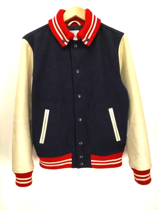 BEAMS（ビームス） 17AW ラムレザー切替スタジアムジャンパー メンズ アウター