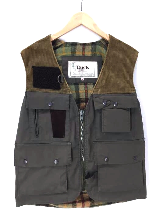 USED古着（ユーズドフルギ） DUCK DRI コーデュロイ切り替えしハンティングベスト メンズ アウター