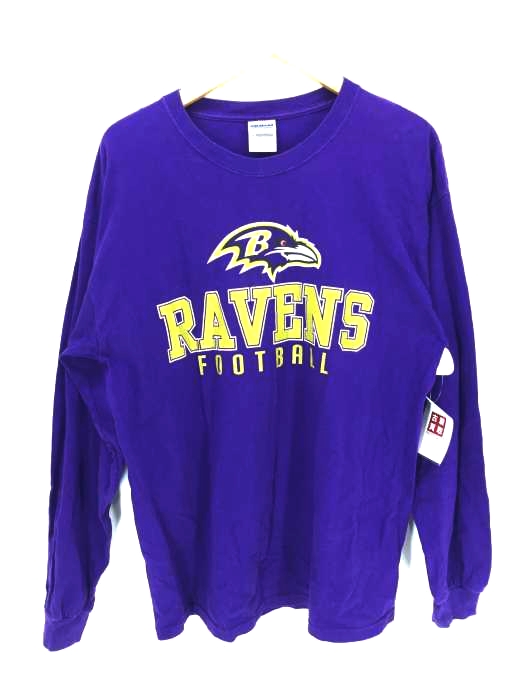 GILDAN（ギルダン） NFL ボルチモア レイブンズ Ravens 長袖Tシャツ メンズ トップス