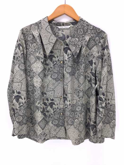USED古着  （ユーズドフルギ） レーヨン総柄シャツ レディース トップス