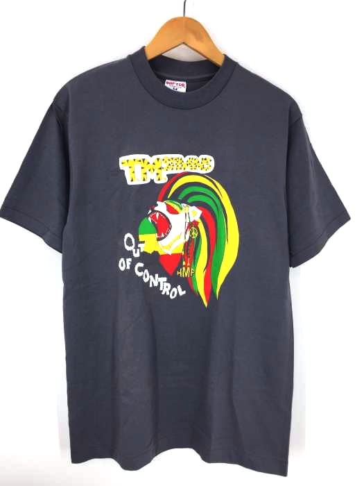 USED古着（ユーズドフルギ） USA製 T.M.STEVENS クルーネックTシャツ OUT OF CONTROL メンズ トップス