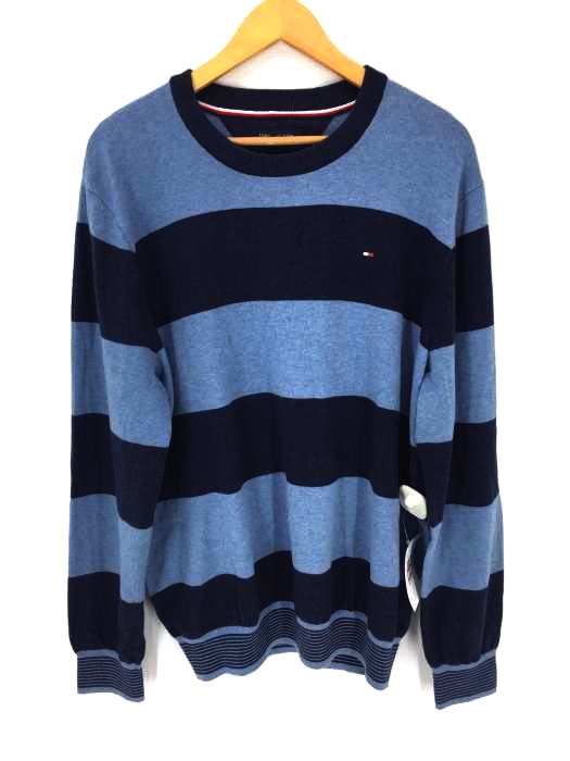 TOMMY HILFIGER（トミーヒルフィガー） ボーダーワンポイントニット メンズ トップス