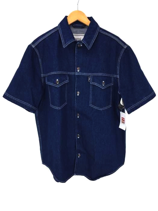 AMI ALEXANDRE MATTIUSSI（アミアレクサンドルマテュッシ） AMI/DENIM半袖シャツ オーバーサイズ デニムシャツ メンズ トップス