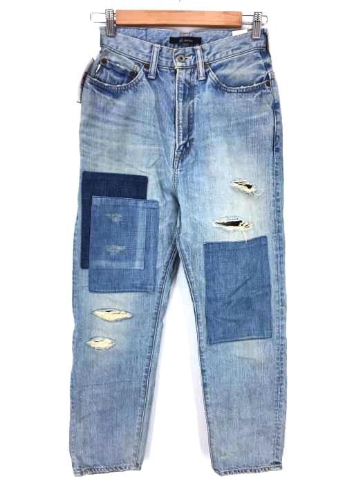 Johnbull（ジョンブル） パッチワークハイウエストデニムパンツ