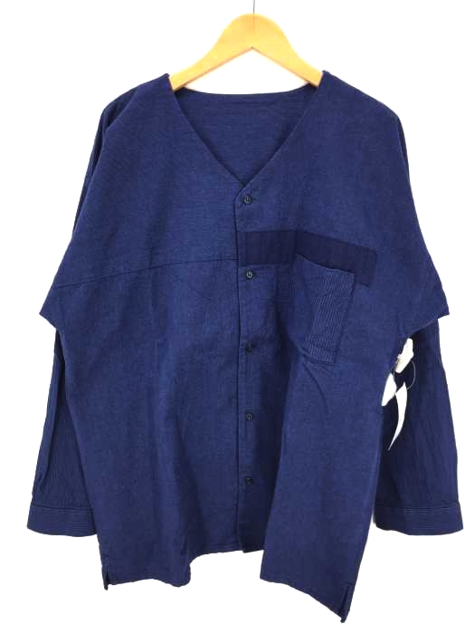 LOCAL WEAR by snow peak(スノーピーク) 昔ワークシャツ JIBAN ノーカラーシャツ メンズ トップス
