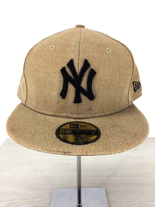 NEWERA（ニューエラ） NEW YORK YANKEES 編み込みキャンバス地リネンベースボールキャップ メンズ 帽子