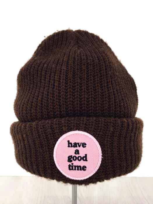 HAVE A GOOD TIME（ハブアグッドタイム） ロゴワッペン ニット帽 メンズ 帽子