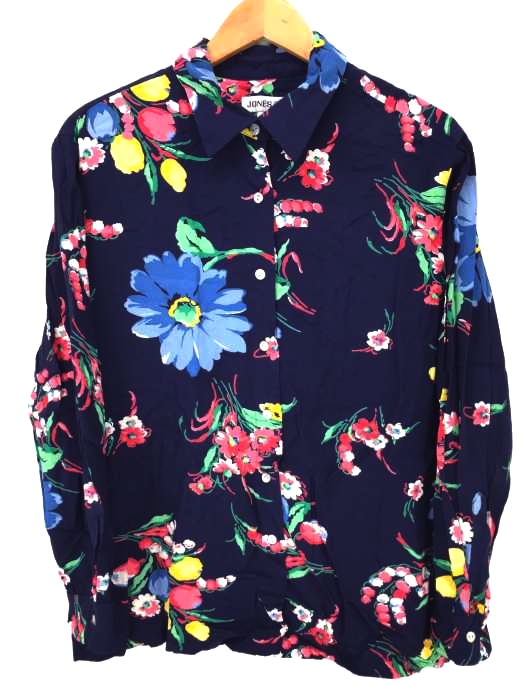 USED古着（ユーズドフルギ） JONES＆CO USA製 花柄レーヨンシャツ ユニセックス メンズ トップス
