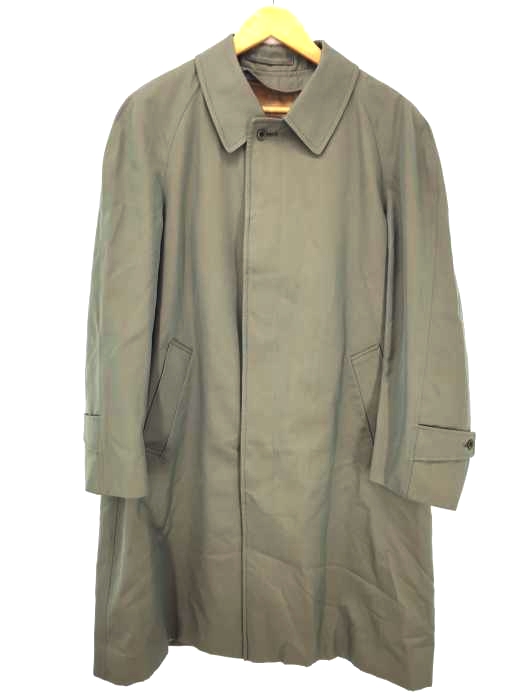 アクアスキュータム 80s 英国製 ライナー付 玉虫色 ステンカラーコート AQUASCUTUM（アクアスキュータム） ライナー付き ステンカラー