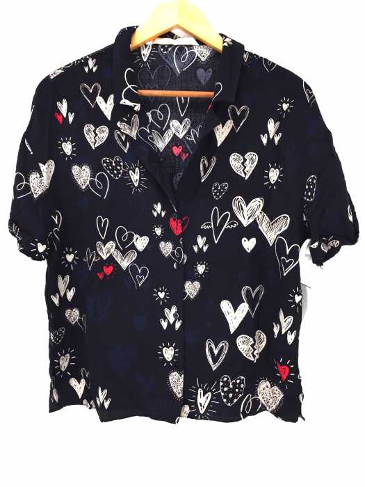 ZARA Trafaluc collection（ザラトラファルクコレクション） ハート柄オープンカラー レディース トップス