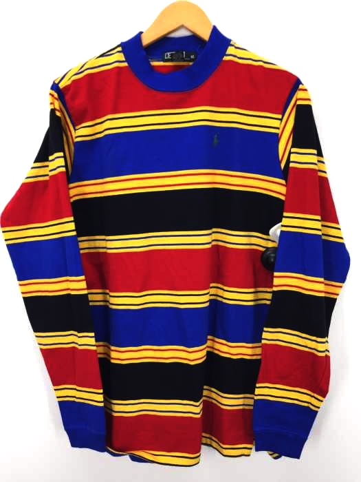 Polo by RALPH LAUREN（ポロバイラルフローレン） マルチボーダー柄 モックネック メンズ トップス