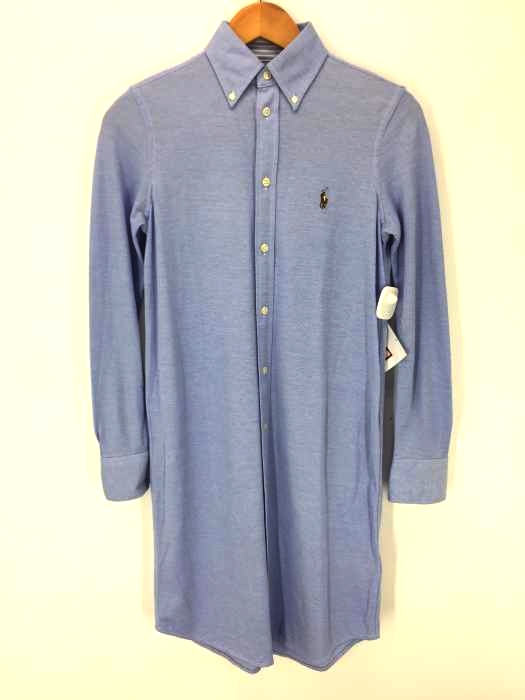 Ralph Lauren ラルフローレン Knit Oxford ロングシャツ ワンピース レディース ワンピース ブランド古着買取販売バズストア