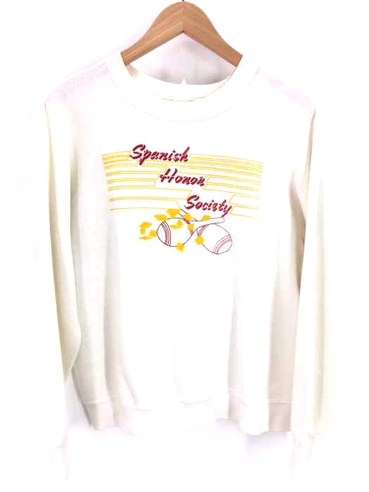 USED古着（ユーズドフルギ） Spanish Honor Society ラグランスウェット ユニセックス レディース トップス