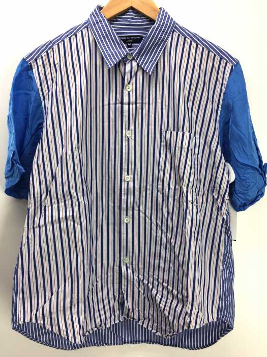 COMME des GARCONS HOMME （コムデギャルソンオム） AD2004 異素材切替半袖シャツ メンズ トップス