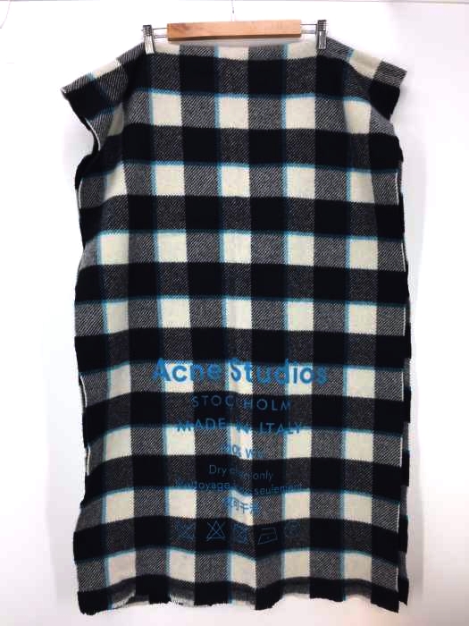 ACNE STUDIOS（アクネストゥディオズ） 大判マフラー ロゴチェック スカーフ メンズ ファッション雑貨
